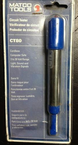 Matco tools cordless circuit tester ct80, 3-28 volt range