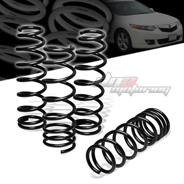 08-12 accord cp cs/tsx black 1.75" drop suspension lowering springs f235/r215lb