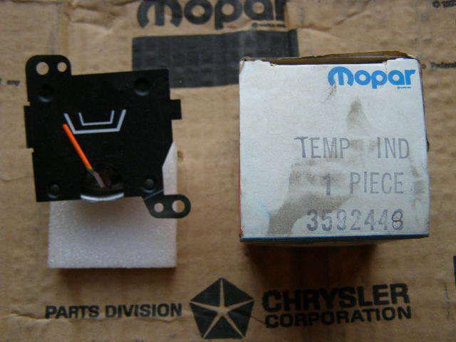 Nos mopar 74 75 76 full size temp gauge w/o alert 