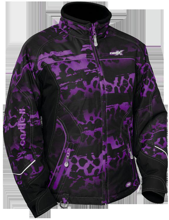 Womens size medium castle vivid twist ladies coat snowmobile jacket purple black