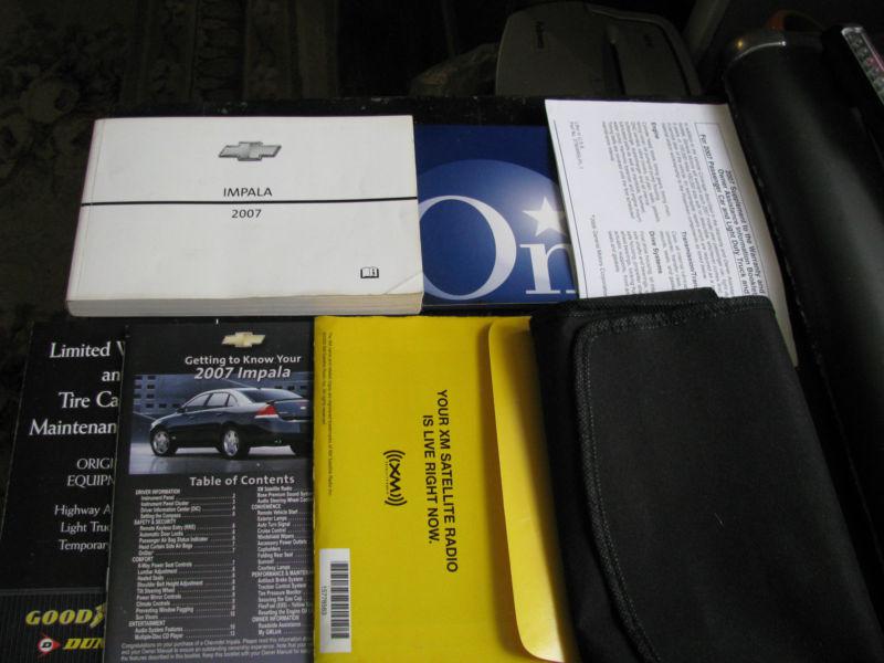 2007 chevrolet impala 07 complete owners manual set with case, quick guide, ect