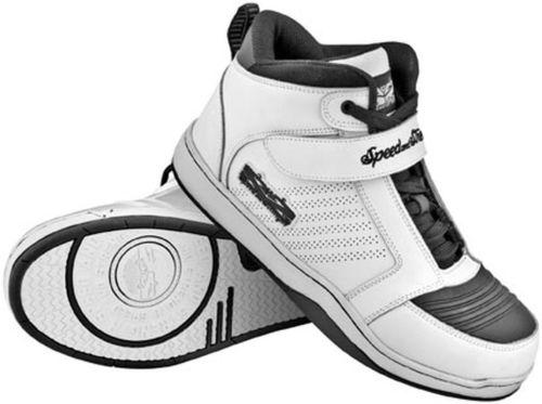 New speed & strength wicked garden moto womens leather shoes, white, us-9