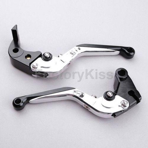 Folding foldable brake clutch levers for yamaha yzf r1 r6 r6s cad/euro silver