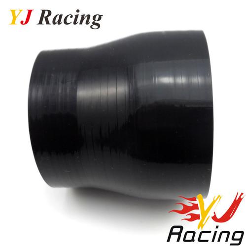 Black 2.5" to 2" silicone straight reducer intercooler pipe hose silicon turbo