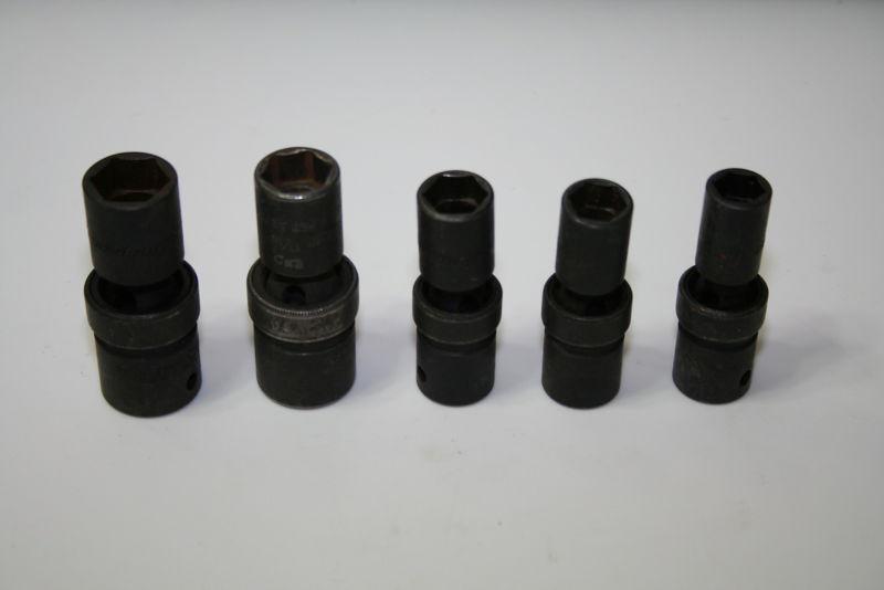 Snap On Swivel impact socket lot of 5 1/2 inch drive Used engraved IPL series, US $79.99, image 1