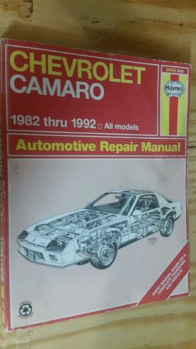 1982-1992 chevy camaro service manual shop book z28 rs 91 90 89 88 87 86 85 84