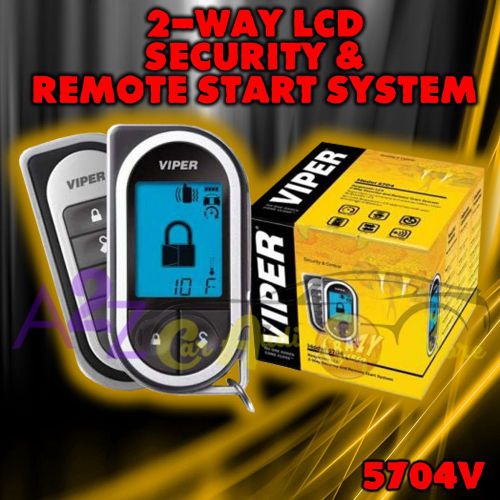 Viper 5704 2-way car alarm remote start keyless system lcd pager 5704v repl 5702