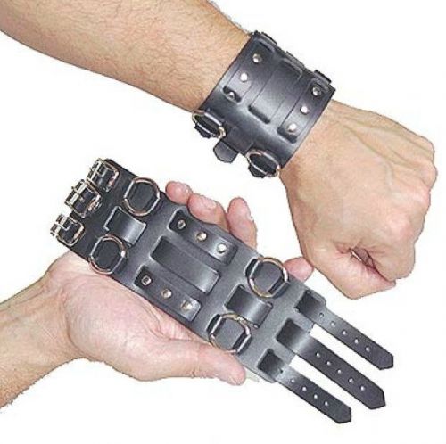 Harley davidson style biker black premium leather watchbands  / made in usa