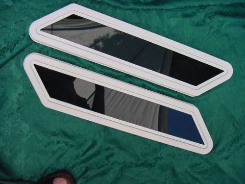 Porthole bow window set boat wellcraft scarab sea ray ? offset rectangle angled