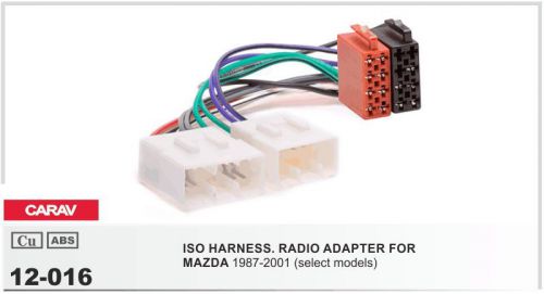 Carav 12-016 iso harness adapter for car audio mazda 1987-2001 (select models)
