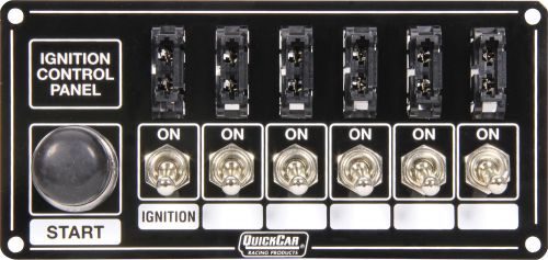 Quickcar racing products 6-7/8 x 3-1/4 in dash mount switch panel p/n 50-863