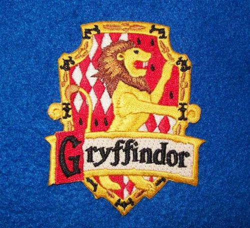 Gryffindor  iron on embroidered patch 3.3 x 2.7  harry potter slytherin hogwarts