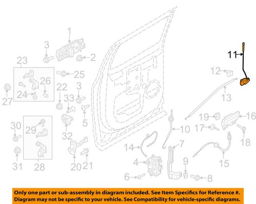 Ford oem 2015 f-150 lock hardware-rear door-link rod right fl3z1626460ba