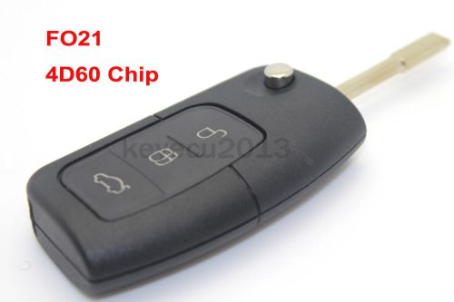 10pcs keyless remote key fob 3 button 433mhz with chip 4d60 for ford focus monde