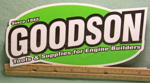Racing goodson tools &amp; supplies logo green 8-1/4"w x 3-3/4"h decal sticker new