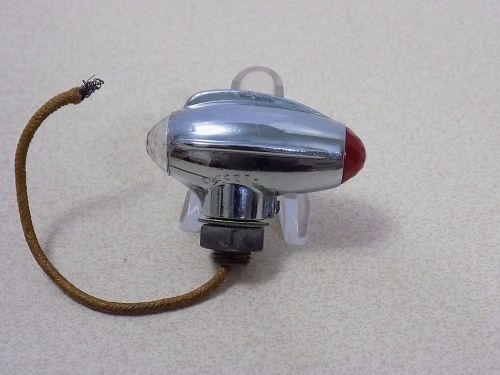 Vintage chrome electroline bullet marker fender light