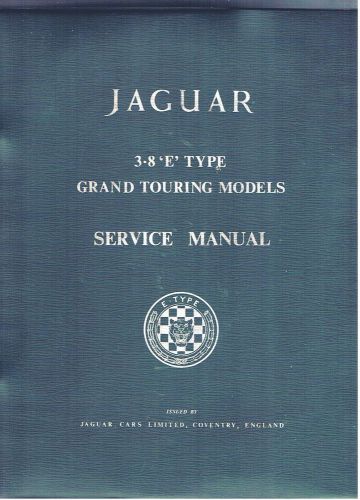 Factory original 1960s jaguar 3.8 e type service manual ~ coventry uk ~ ex cond