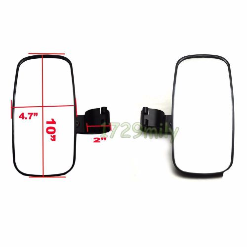 1 pair 2" clamp side view mirror for polaris rzr xp can am maverick outlander