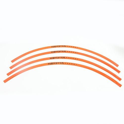 Universal fit 17"-19" car wheel rim stripe tape reflective stickers 4 colors/set