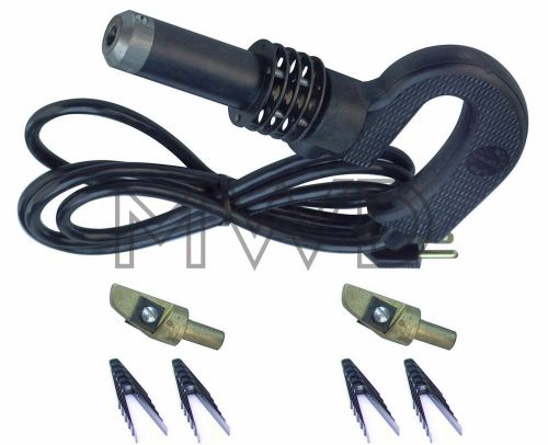 220v ideal tire groover two(2) blades &amp; heads #4+1 heated grooving iron cutter