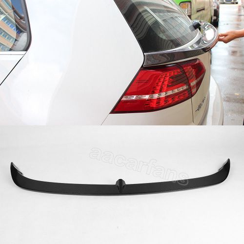1pc black carbon fiber rear spoiler middle lip wing fit for vw golf 7  vii 7 mk7