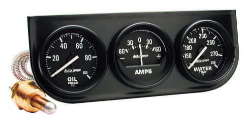 Auto meter 2393 auto gage oil pressure / water temperature / amperage gauge kit