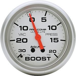 Auto meter 4401 ultra-lite series gauge 2-5/8&#034; boost/vacuum mechanical