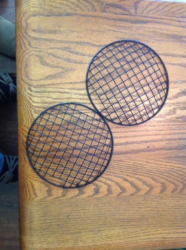 Vintage headlight brush guards, black