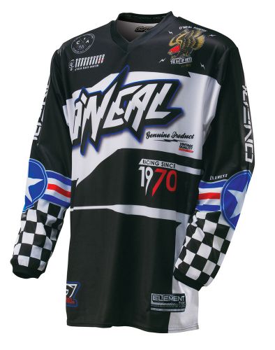 O'neal youth element afterburner black blue jersey size x-large