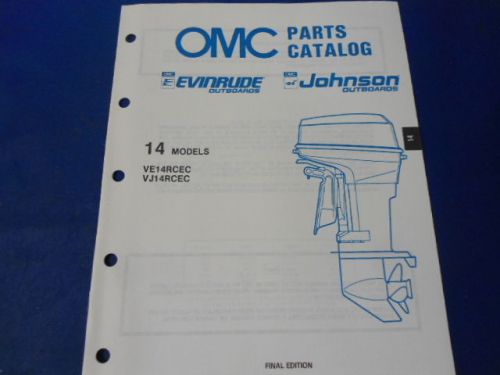 1989 omc evinrude/johnson parts catalog, 14, ve14rcec models
