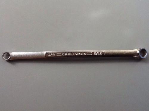 Craftsman 43919 1/4" x 5/16" wrench offset 12 point box end v v series new usa