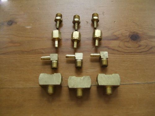 (12) brass 1/8&#034; mixed fittings
