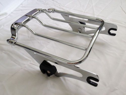 Chrome detachable harley luggage rack flhx flhr 2009 -2016