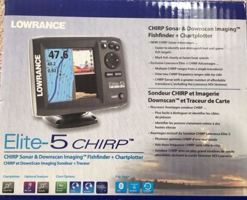 New lowrance elite-5 chirp w/xd mid/high 83/200 with 455/800 hdi transducer