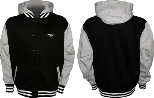 Ford mustang mens varsity jacket with removable hoody