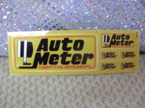 Racing car sticker, auto meter, 6 stickers in 1
