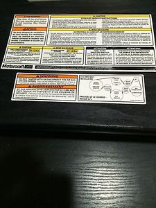 1995 taurus sho (1) a/c and (1) belt install "oem" decals brand new (3.2l)