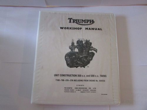 Triumph motorcycle workshop manual 350 cc and 500 cc twins