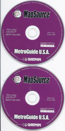 Garmin brand mapsource metroguide usa cds (using navtech data) ver 5.00)