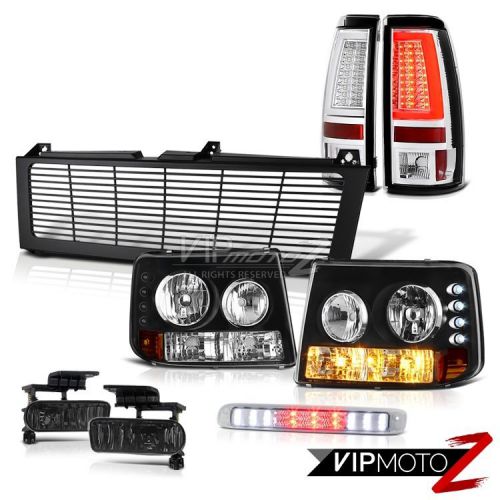 99 00 01 02 silverado 2500 tail lights billet style grille high stop lamp fog