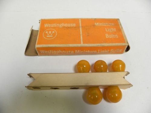 "5" vtg westinghouse 1034a amber stop turn signal taillight bulbs lamp (a6)