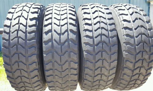 37/12.50r16.5 goodyear wrangler mt  (4) tires 70-75% tread