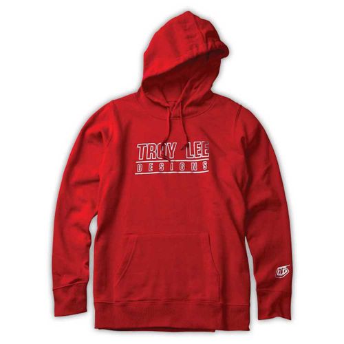 Troy lee designs spark womens mid-weight 8.5 ounce hoody/sweatshirt,red,large/lg