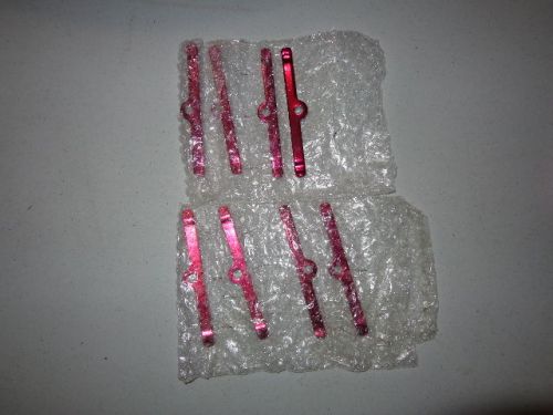 8 red anodized valve cover bars - new