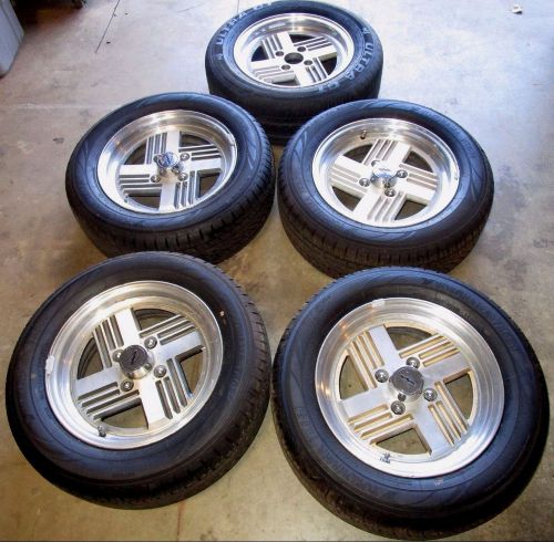 1982-83 datsun 280zx turbo wheels tires,caps,lug nut package-new tires-240z 280z