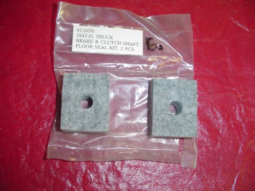 1947-51 chevy &amp; gmc truck brake and clutch pedal shaft floor seals (2 piece kit)