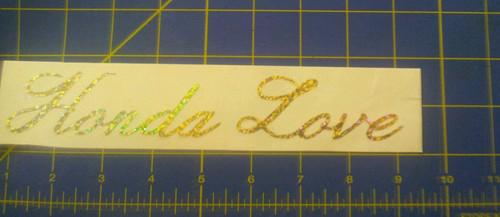 Jdm sweetheart honda love honda girl jdm girl cursive glitter vinyl sticker