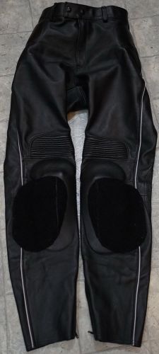 Johnson leathers san francisco ca leather motorcycle racing pants w/armour sz 31