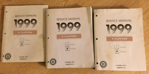 1999 oldsmobile aurora buick riviera dealership service manual 3 volume set
