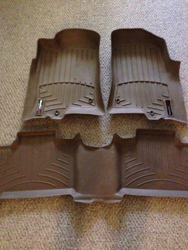 Weathertech® floor mats floorliner - hummer h3 - 2006-2010 - tan - like new